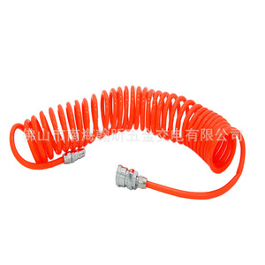 สายลมสปริง 6 มม- 1 4 นิ้ว ข้อต่อเร็ว พลาสติก PU อุปกรณ์เสริมเครื่องมือลม - Product Image 1