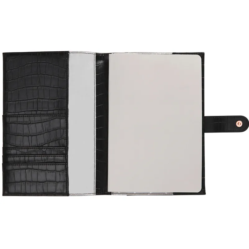 Stylish notebook cover design embossed crocodile leather printing multifunctional notebook cover