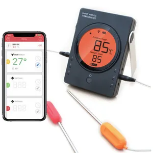 Hypersynes New High Digital Temperature Gauge BBQ Thermometer With Clock Pro1