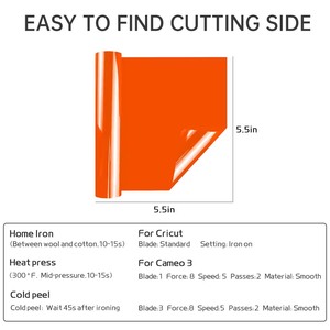 Diylobby Smart 140mm Fer sur Vinyle Bundle pour Cricut Joy Xtra Smart Iron-on Transfer <span class=keywords><strong>Film</strong></span> PU Heat Transfer Vinyl pour T-Shirts - Product Image 5