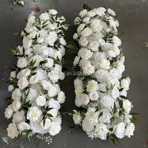 מפעל הסיטונאי פרחים לבנים שולחן פרח רצועת ראש שולחן עבור כלה קישוט שולחן הכלה - Product Image 5