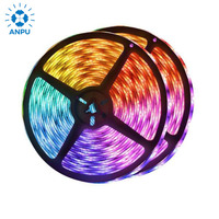 Bande LED RGB 12V USB 5050 étanche IP65 ANPU 5M flexible avec télécommande Wi-Fi et pour rétroéclairage dimmable