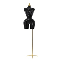 Maniquí de Mujer de Plástico Dorado de Talla Grande, de Alta Gama, con Pechos Grandes y Cintura Delgada, Modelo de Busto para Exhibición