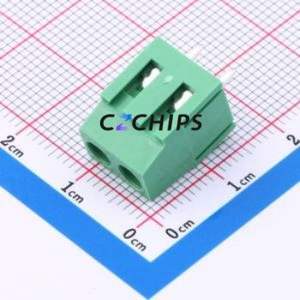 MX128L-5.08-02P-GN01-Cu-Y-A Screw Terminal Block Through hole Component (THT),P=5.08mm Connector 1x2P 5.08mm Green Through Hole - Product Image 2