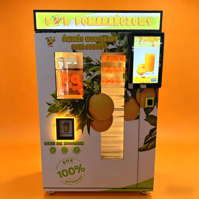 Commercial Automatic Freshly Squeezed Orange Juice Vending Machine Smart Touch Screen Fresh Fruit Juicer Dispenser Maker 220V