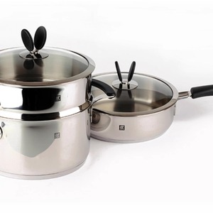Juego de utensilios de cocina Dual-Right People, sartén de 24 cm, sartén profunda con tapa, apta para horno, de acero inoxidable duradero - Product Image 2
