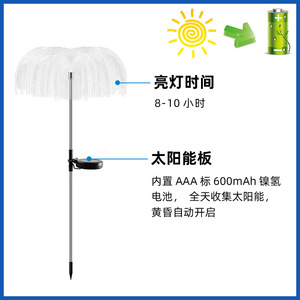 Solar Garden <b>Light</b> HJ-093 Inductive <b>Switch</b> 6 12 Hours Lighting Outdoor Decorative Landscape <b>Light</b> - Product Image 3