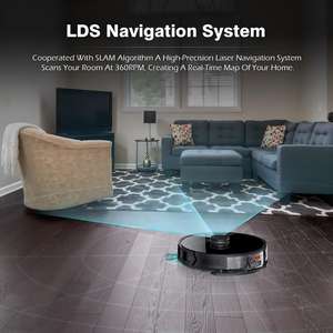 Robot Aspirador Inteligente para el Hogar con Limpieza de Agua y Polvo 2 en 1, Barredora y Mopa, Uso en Hoteles, Compatible con la UE y Recarga Automática - Product Image 5