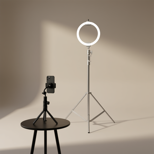 Trépied flexible Db 2800 mm en alliage d'aluminium avec anneau lumineux pour téléphone portable, vidéo, photographie, utilisation en studio - Product Image 2