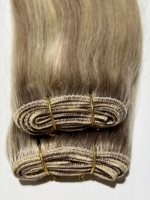 Extensions de cheveux humains vierges Remy russes européennes à double trame, cuticules alignées, lisses, 26, 28, 32 pouces, pour femmes