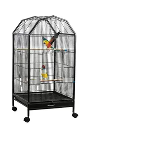 Cage à oiseaux avec support en métal, Cage de vol pour animaux de compagnie, grande Cage à oiseaux pour Conure, canari, perruche, aras, pinsons, cacatoès