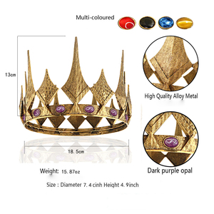 BELLEWORLD Plastic <strong>Crowns</strong> and Tiaras corona Cosplay Costume <strong>King</strong> Tiaras Plastic <strong>Crown</strong> Royal <strong>king</strong> and Queen <strong>Crowns</strong> for Party - Product Image 3