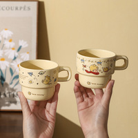 Mug en céramique empilable Star Prince, design mignon de dessin animé, conservation de la chaleur, compatible micro-ondes, poignée, haute valeur esthétique, pour couple, café et eau