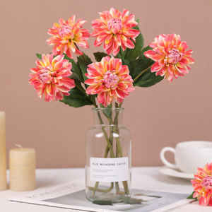 Flor de dalia artificial Ruilisi de tallo único, de seda, para decoración de bodas, hogar y accesorios de fotografía. - Product Image 2
