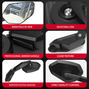 Espejo Retrovisor Plegable de Fibra de Carbono para Motocicleta, Scooter, Waterbird, BMW RR ADV, Espejo Grande - Product Image 5