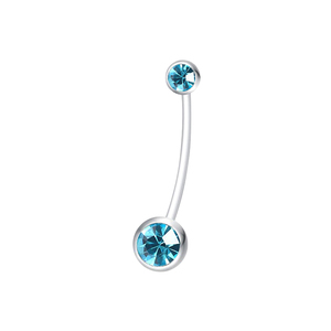 CRYSPURE Nouveaux Piercings de Nombril Tendance en Acrylique Bleu Perle Papillon, Tige Souple, Bijoux de Corps de Maternité, Vente en Gros - Product Image 3