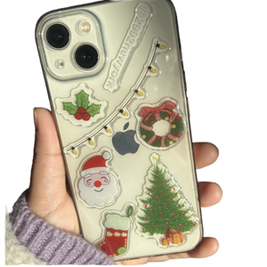 Adesivo in Resina 3D Personalizzato a Tema Natalizio, Stampa CMYK, Etichetta Decorativa per <span class=keywords><strong>Albero</strong></span> di <span class=keywords><strong>Natale</strong></span>, Adesivo OEM per Cover Telefono e Regali - Product Image 1