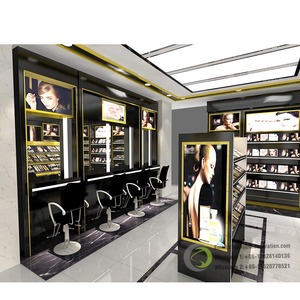 Conception de disposition de magasin de maquillage vitrine en bois support de sol de maquillage kiosque présentoir cosmétique - Product Image 1