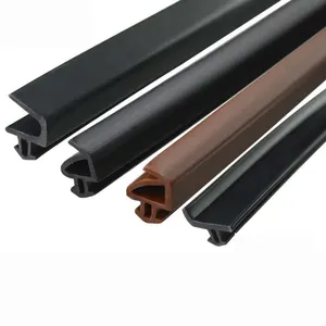 גמיש קצה משמר מותאם אישית NBR EPDM סיליקון שחור Extruded גומי חותם רצועת אטם זכוכית חלון דלת גומי trim הרצועה