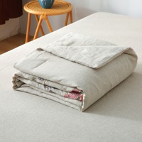 Ensemble de literie 3 pièces en chanvre 100% brodé, taille Queen, housse de couette douce et confortable, taies d'oreiller, ensemble de housse de couette haut de gamme