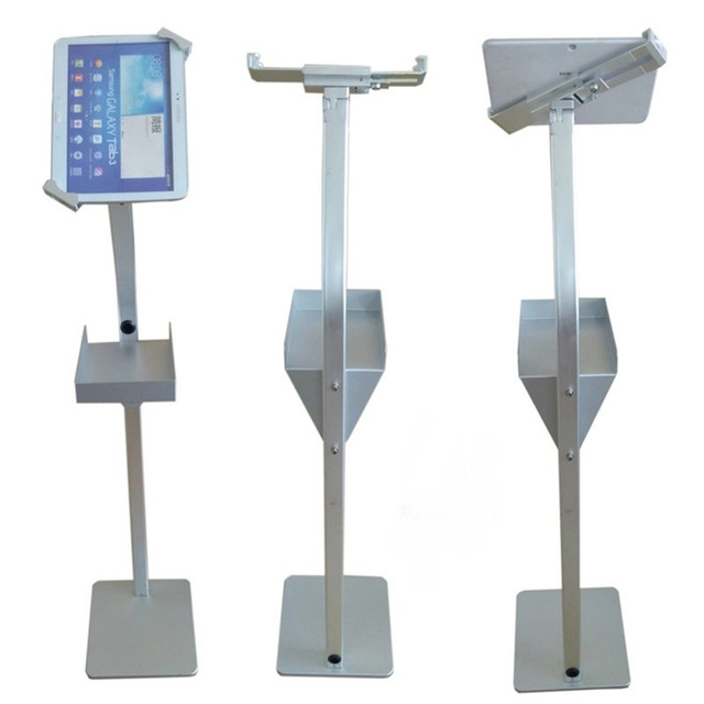 7-13 Inch Universal Display Holder for iPad Tablet Floor Kiosk With Printer