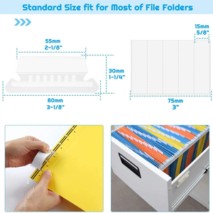 Tiêm đúc nhựa treo thư mục tập tin nhãn Tab chèn cho tổ chức treo thư mục - Product Image 4