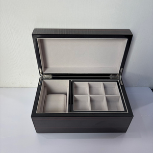 Handcrafted MDF Luxury <b>Watch</b> <b>Box</b> Stylish Square Shape Durable Storage Display PU/PC Suede Leather - Product Image 5