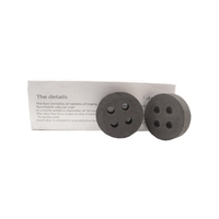50mm rond noir avec 4 trous Shisha raccord charbon de bois de narguilé naturel