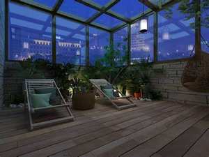 ห้องอาบแดดไม้แบบปรับแต่งได้ทันสมัยพร้อมหลังคาแบนกันน้ำทำจากกระจกนิรภัยอลูมิเนียมอัลลอยด์กรอบสำหรับวิลล่า - Product Image 3