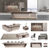 Bureau de direction moderne en forme de L avec fonctions convertibles et extensibles pour bureau de PDG, mobilier de bureau moderne de luxe