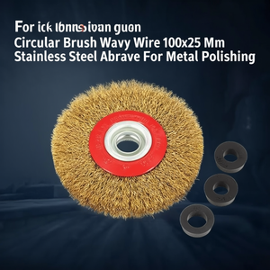 แปรงกลมลวดหยัก 100x25 มม. สแตนเลสสตีล สำหรับขัดโลหะ - Product Image 3