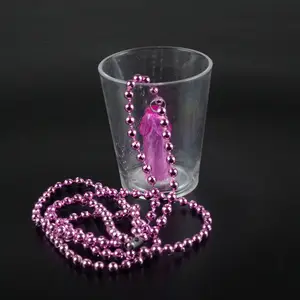 Bruid Plastic Willy Grappige Dicky Ring Toss Penis Op Bead Chain Hen Stag Party Accessoires Laatste Night Out Borrelglaasjes ketting