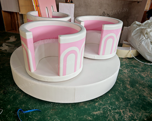 Indoor Soft Play Equipment for Three Kids Spin Ride Cup Merry Go <b>Round</b> Party Events Tree <b>Swing</b> - Product Image 2