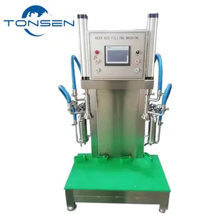 Semi-Automatic Keg Filling Machine with Double Heads Pneumatic Metal Plastic Keg Filler for Carbonate Beverages New Condition