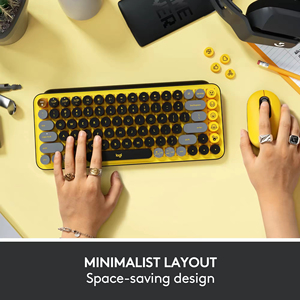 Clavier mécanique sans fil ergonomique RGB personnalisé Logitech Pop Keys pour jeux russes - Clavier et souris pour tablettes de bureau et de jeu - Product Image 3
