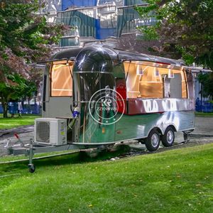 2025 Mobile Mini Food Truck Outdoor Ice Cream hot Dog Food <b>Cart</b> With Grill And Deep Frye Coffee Catering Food Trailer - Product Image 1