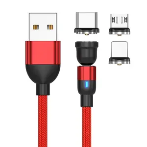 הסיטונאי usb כדי usb c עיצוב קלוע 540 מעלות צבע כבל נתונים צבעוני עבור כבל טלפון נייד אנדרואיד