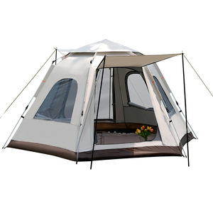 Carpa Hexagonal de Doble Capa para Acampar al Aire Libre, Apertura Automática Rápida, Tela Oxford 210D, Impermeable 1000-1500mm, Portátil para Senderismo - Product Image 1