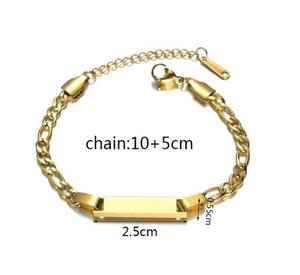 Bracelets personnalisés en acier inoxydable sans ternissure avec nom de <span class=keywords><strong>bébé</strong></span> Bracelet personnalisé à maillons de chaîne cadeau pour filles et garçons - Product Image 2