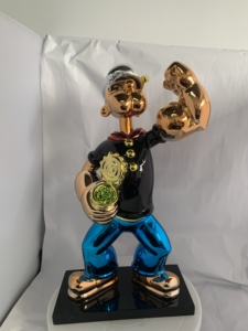 2024 Offre Spéciale personnalisé taille réelle dessin animé <span class=keywords><strong>jeu</strong></span> Figure Art fibre de verre Popeye Statue - Product Image 2