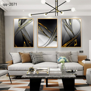 Quadro astratto di lusso per la decorazione del soggiorno, con pittura in porcellana e cristalli di diamante. - Product Image 1