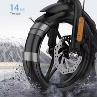 Vélo Électrique Pliant Léger 36V avec Pneus de 14 Pouces, Pratique et Idéal pour Adultes - VTT Électrique