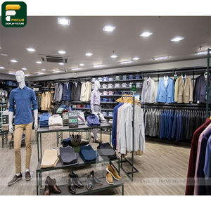 ชั้นวางโชว์สินค้าแฟชั่นระดับไฮเอนด์ แผงผนังตู้แขวนเสื้อผ้า ชั้นวางกระจก ชุดอุปกรณ์ตกแต่งร้านค้าปลีก - Product Image 5