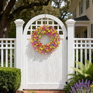 Guirlande de fleurs artificielles 100cm-200cm en plastique et soie pour la décoration intérieure et les fêtes de remise de diplôme, style bande - Product Image 3