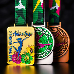 Medallas de Baile en Forma de Corazón con Relieve 3D, Premios para Bailarines de <span class=keywords><strong>Ballet</strong></span> con Cintas Personalizadas para Recitales, Competiciones y Reconocimiento de Equipos - Product Image 3