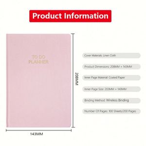 Carnet de notes/agenda A5 personnalisé en tissu de lin, idéal pour le bureau et l'école – Collection Factory Cute Stationary - Product Image 5