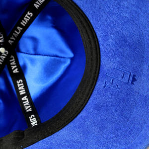 Gorra de Béisbol Personalizada Azul de 5 Paneles con Logotipo Bordado en 3D, Gorra Trucker Deportiva de Algodón y Sarga con Visera de Gamuza, Forro de Satén, Estilo Hip Hop, Playa - Product Image 6