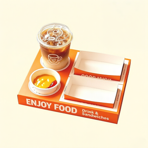 Contenedores de Cartón Desechables Personalizados de Fábrica, Impresión Personalizada, Gran Capacidad, Solución Integral para Hamburguesas y Sándwiches - Product Image 6