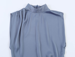 PB&ZA Vente en gros Nouveautés estivales Robe en satin à col haut sans manches pour femmes 2654484 - Product Image 3