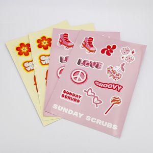 Adesivi personalizzati personalizzati stampa adesivi impermeabili Pvc vinile carta Logo Glitter Kiss Cut adesivi foglio per bambini - Product Image 5